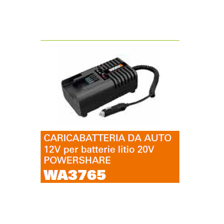Caricabatteria WA3765 20V da auto