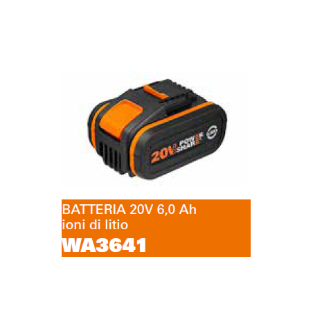 Batteria WA3641 6Ah 20V Litio