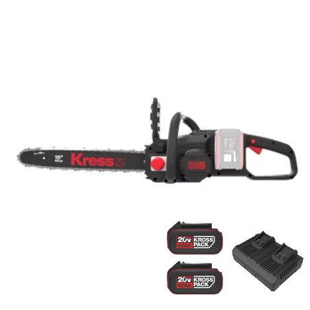 Motosega KG347E con 2pz batteria 4Ah e caricabatteria 4Ah Dual