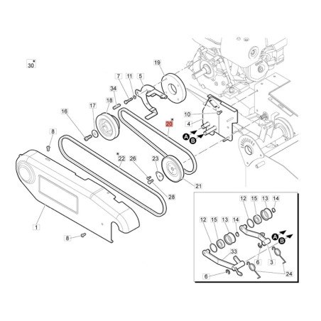 Cinghia Optibelt TX 13X155 LP 67 cod. 68240082R Efco