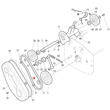 Cinghia Optibelt TX X 17X995 LP 6K cod. 68240164R Efco