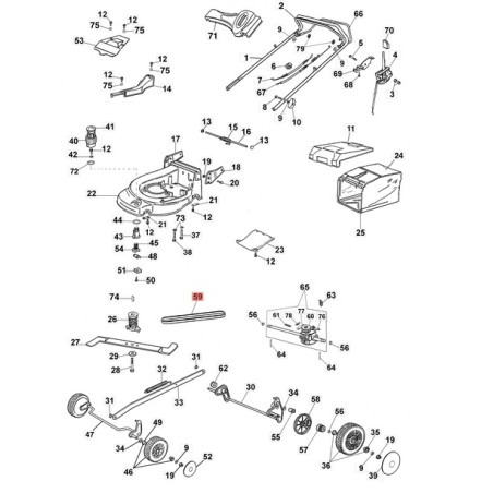 Cinghia cod. 3047019 Efco