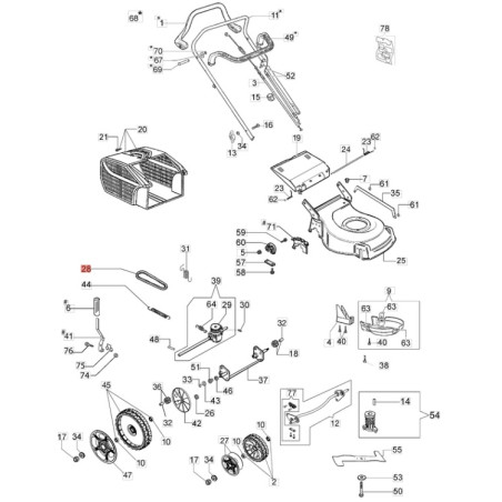 Cinghia cod. 66030037R Efco