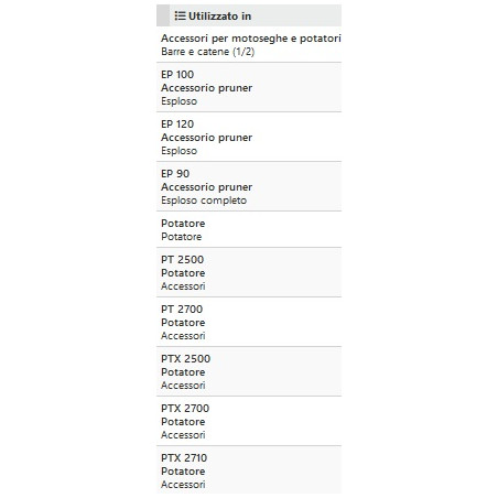 Barra 10"-3/8" ef cod. 63090031R Efco