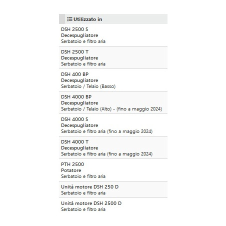 Filtro Aria cod. 61450425R Efco