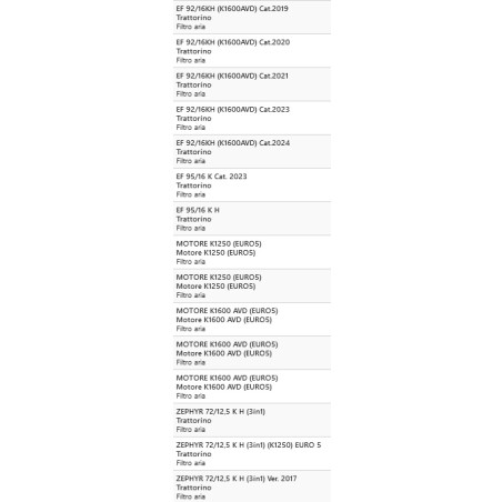 Filtro cod. L66150786 Efco