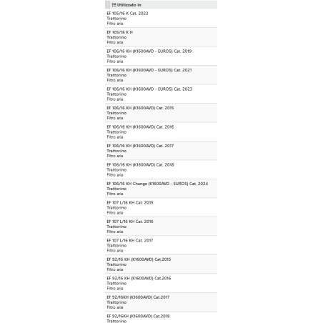 Filtro cod. L66150799 Efco