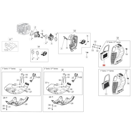 Filtro Aria in Carta cod. 61400229R Efco
