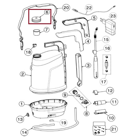 Tappo Completo Di Valvola e O-Ring cod.19SMER060 Volpi