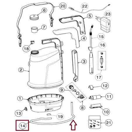Tubo Mandata cod.19SMER120 Volpi