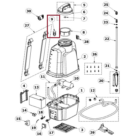 Filtro Serbatoio cod.19VBER070 Volpi