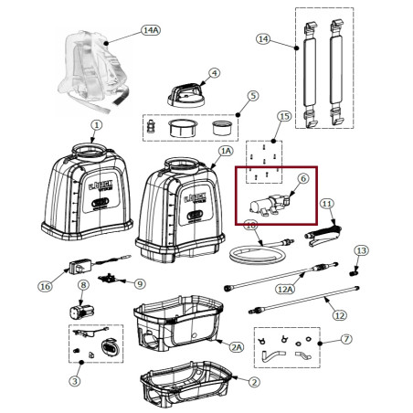 Pompa a Membrana con Pressostato cod.22EPM5B Volpi