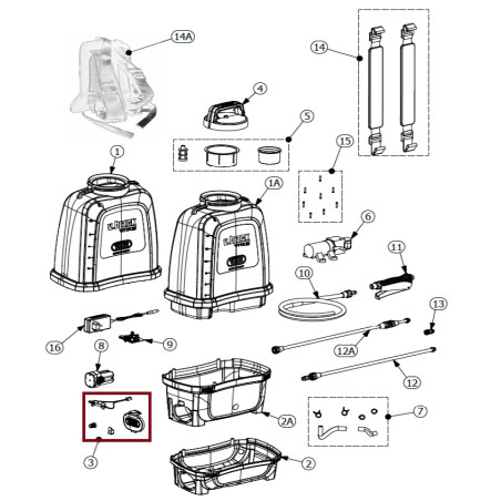 Kit Sportello Batteria-Pomolo-Contatti-Blocco Sscheda cod.23VBEK4 Volpi