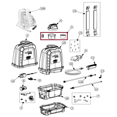 Kit Dosatore Graduato Crivello Filtro Serbatoio cod.23VBEK5 Volpi