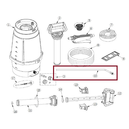 Lancia curva in alluminio 40 cm cod.927R1 Volpi