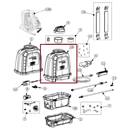 SERBATOIO 16L cod.CP0015S Volpi