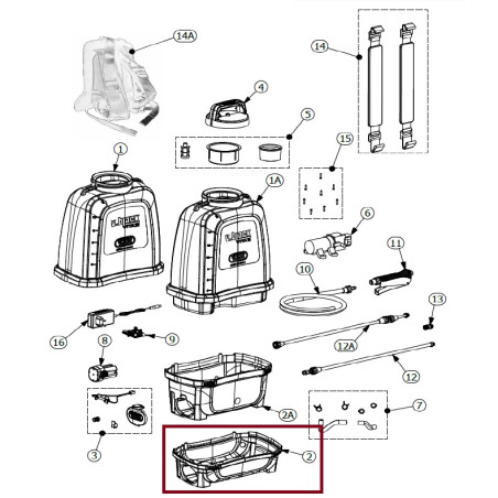Base Pompa 12L cod.CP0017 Volpi