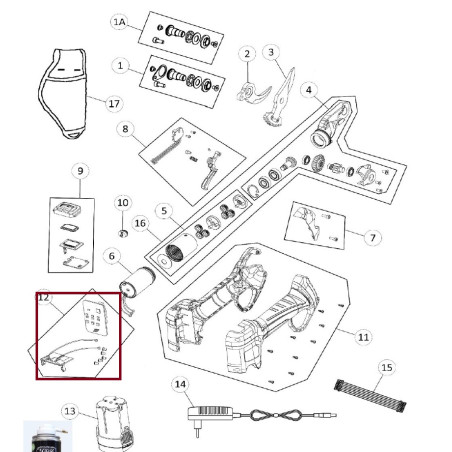 Kit Scheda + Supporto Batteria cod.KV360R24K Volpi