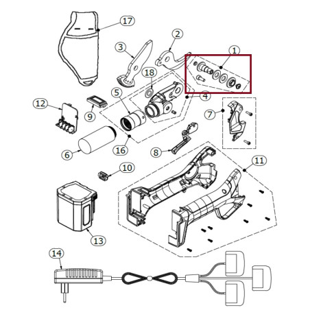 Kit Sistema di Fissaggtio Lama KV390 cod.KV390R05K Volpi