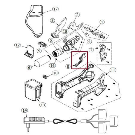 Assieme Grilletto cod.KV390R17 Volpi