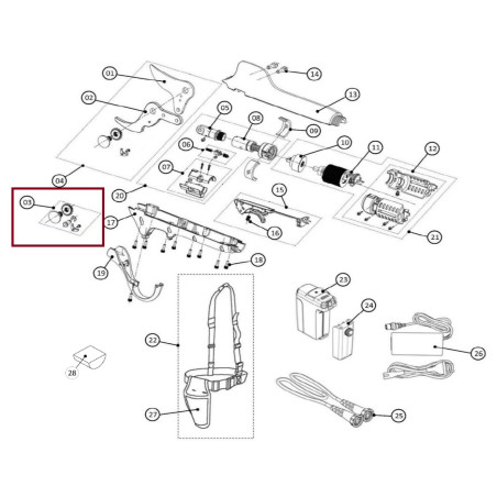 Kit Sistema di Fissaggio Lama cod.KV500R35 Volpi