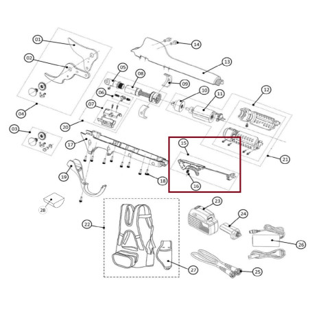 Grilletto con Cablaggio cod.KV600R01 Volpi