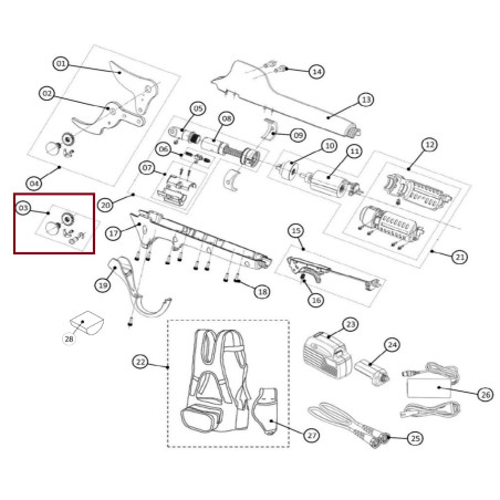 Kit Sistema di Fissaggio Lama da Matricola PM.2419.001.SY cod.KV600R50 Volpi