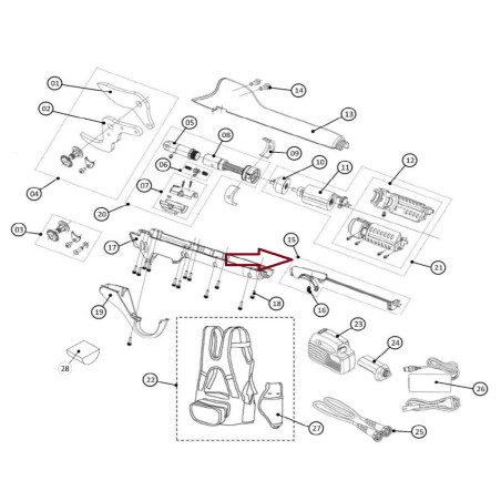 Grilletto con Cablaggio cod.KV700R01 Volpi