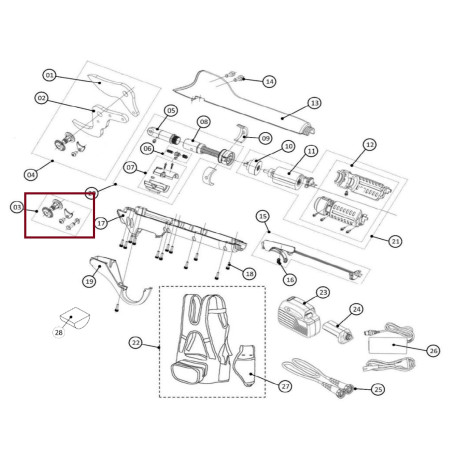 Kit Sistema di Fissaggio Lama cod.KV700R35 Volpi