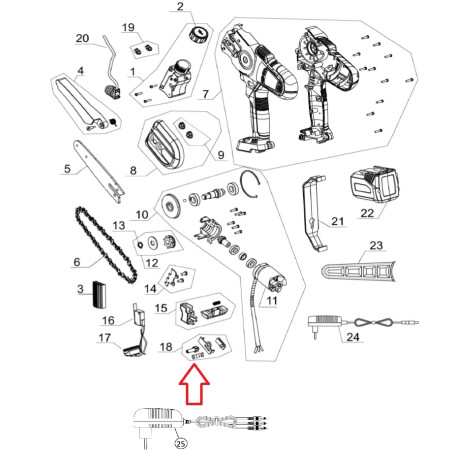 Kit Tendicatena Completo di Molla cod.KVS5000R25K Volpi