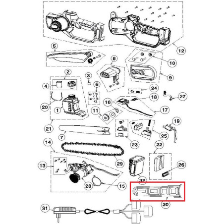 Fodero protezione catena 8" grigio cod.KVS8000R5 Volpi