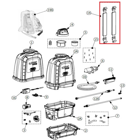 Coppia Spallacci Regolabili per 23VBE12 cod.TES012 Volpi