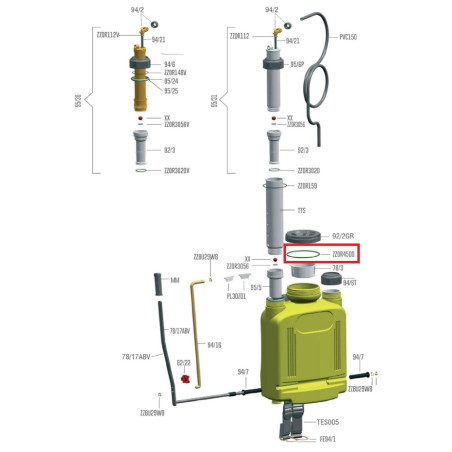 O-Ring Tenuta Tappo cod.ZZOR4500 Volpi